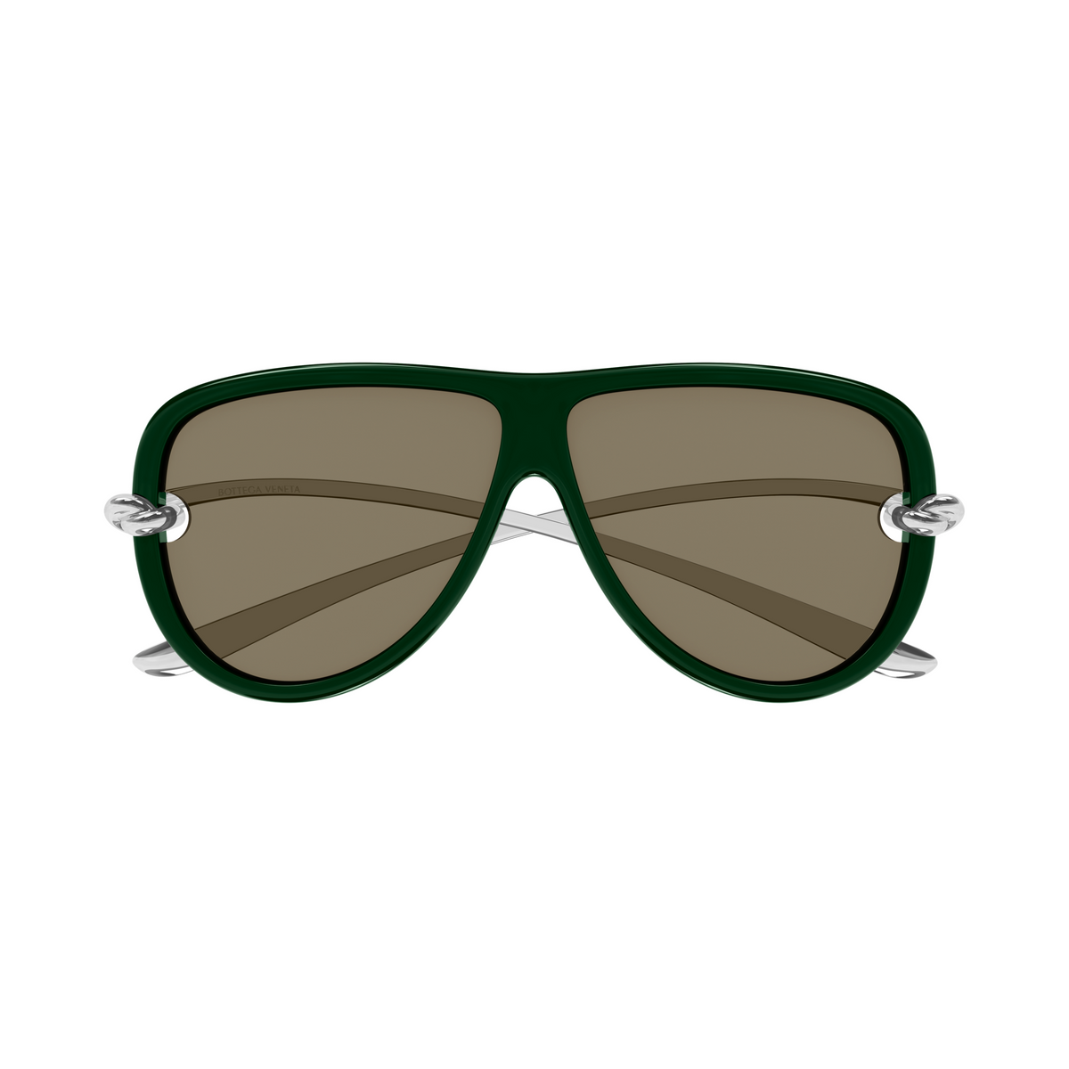 Bottega Veneta BV1513S Vert Foncé Argenté 004 de face - Les Lunettes de Pauline