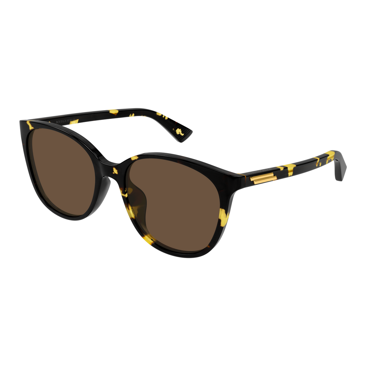 Bottega Veneta BV1515SK Écaille Havane 002 de trois-quarts - Les Lunettes de Pauline