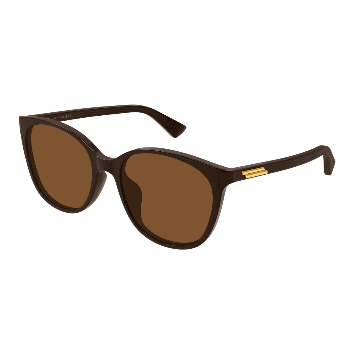 Bottega Veneta BV1515SK Brun 003 de trois-quarts - Les Lunettes de Pauline