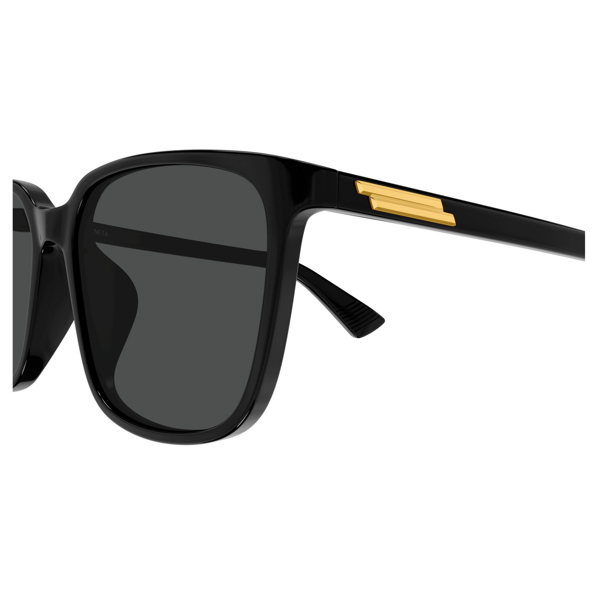 Bottega Veneta BV1516SK Noir 001 en détail des branches - Les Lunettes de Pauline