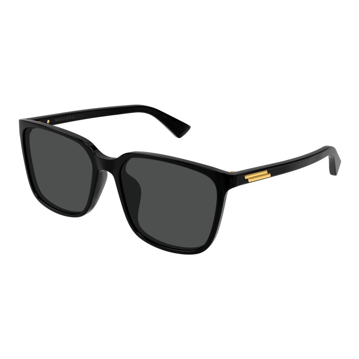 Bottega Veneta BV1516SK Noir 001 de trois-quarts - Les Lunettes de Pauline