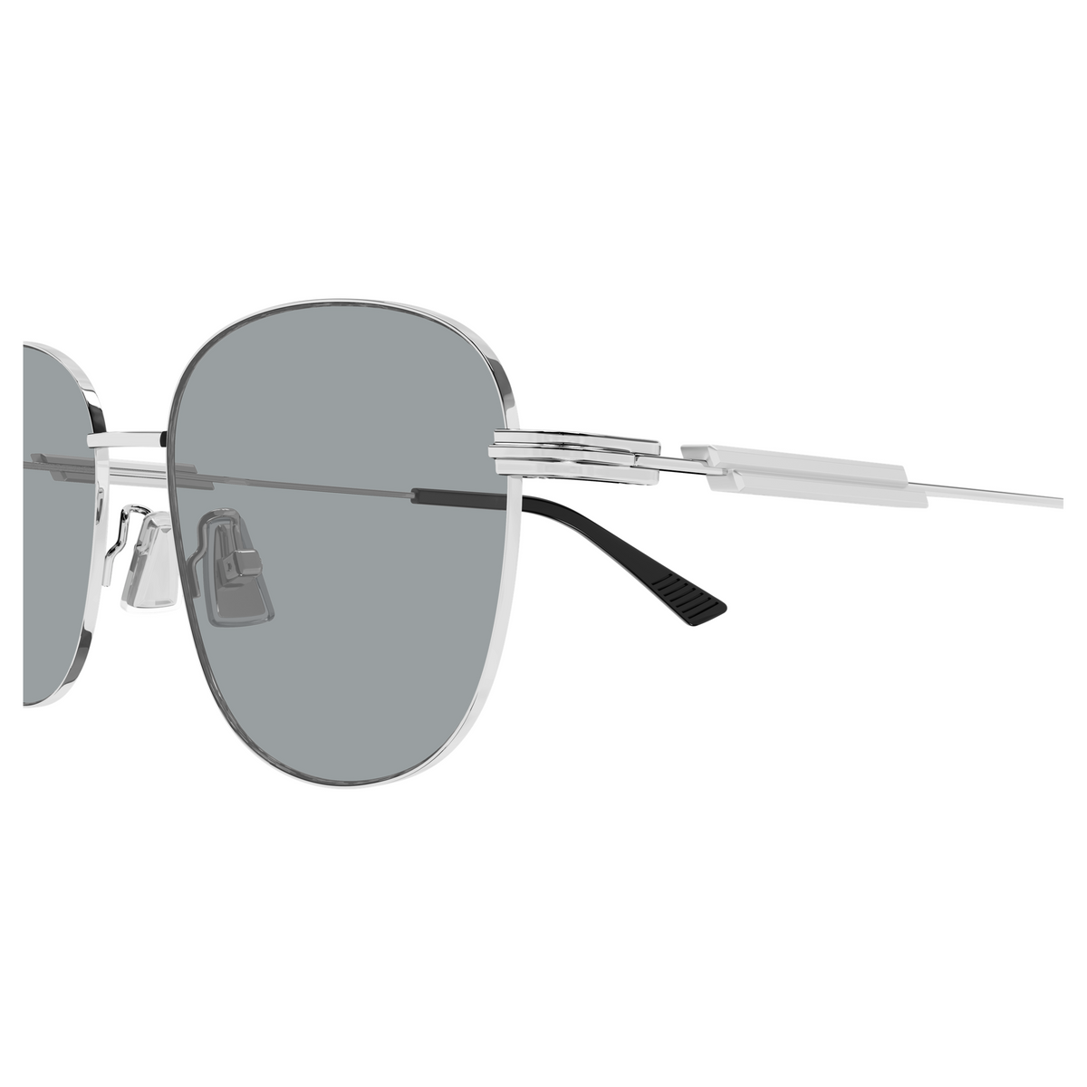 Bottega Veneta BV1517SA Argenté 005 en détail des branches - Les Lunettes de Pauline