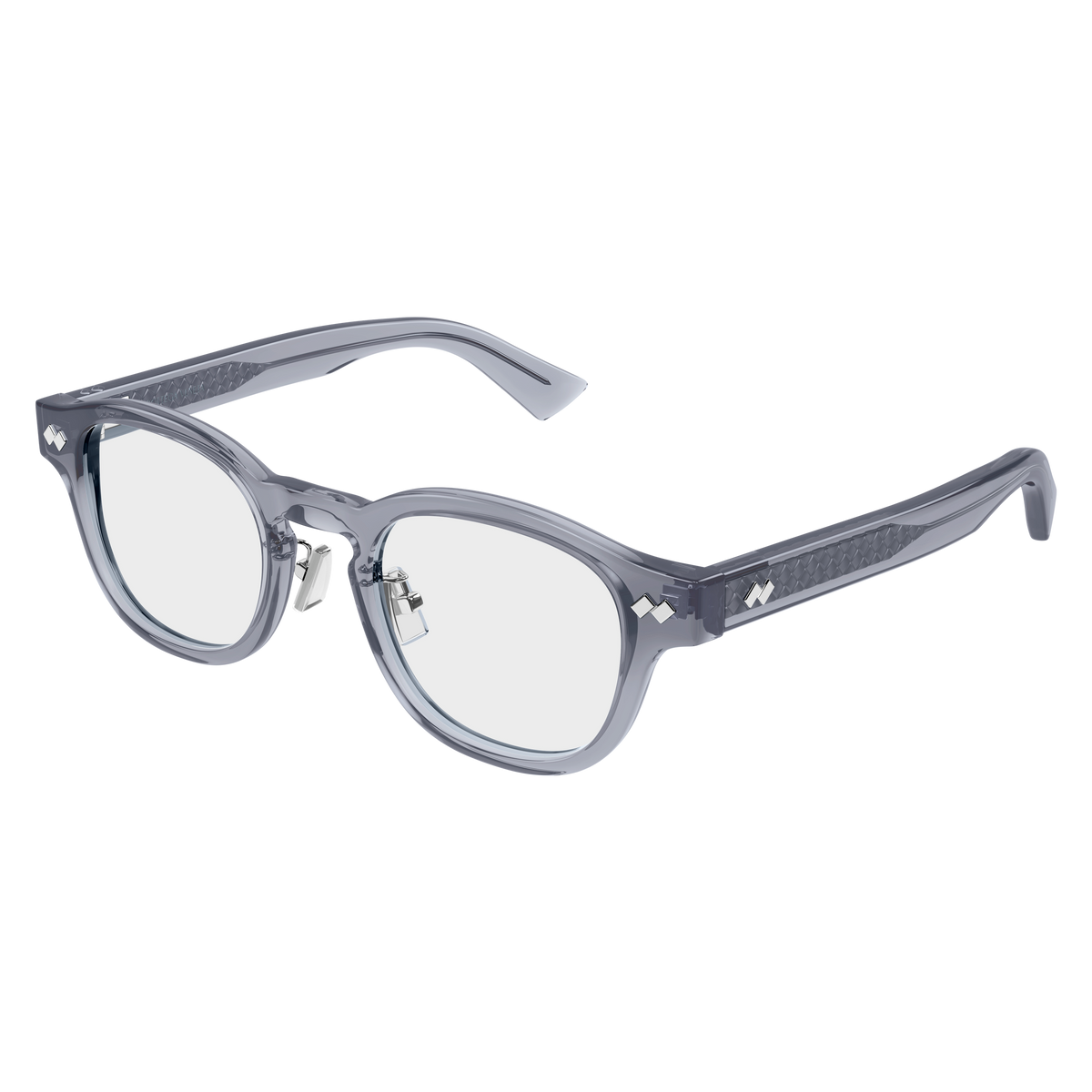 Bottega Veneta BV1518OA Bleu Clair 004 de trois-quarts - Les Lunettes de Pauline
