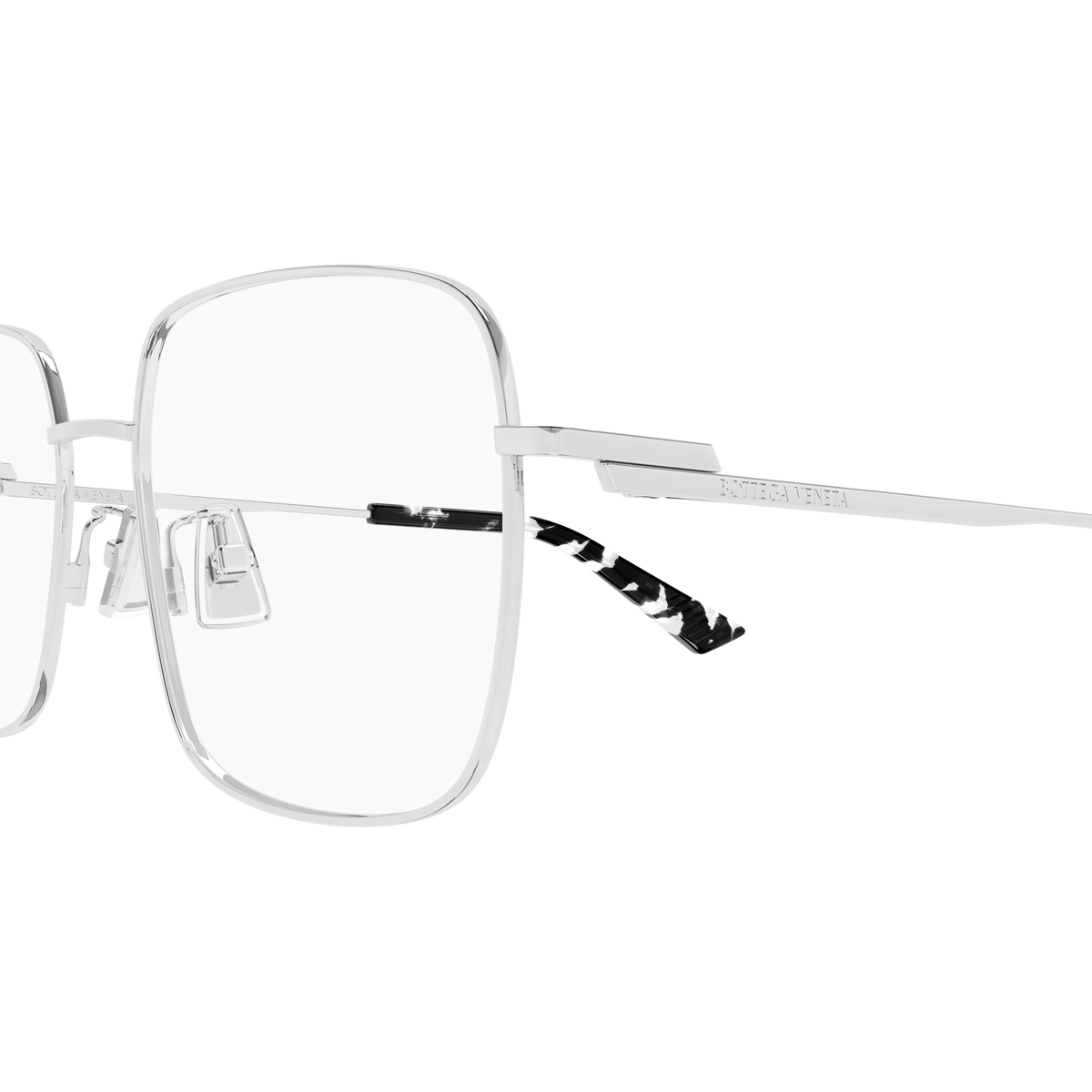 Bottega Veneta BV1519OJ Argenté 002 en détail des branches - Les Lunettes de Pauline