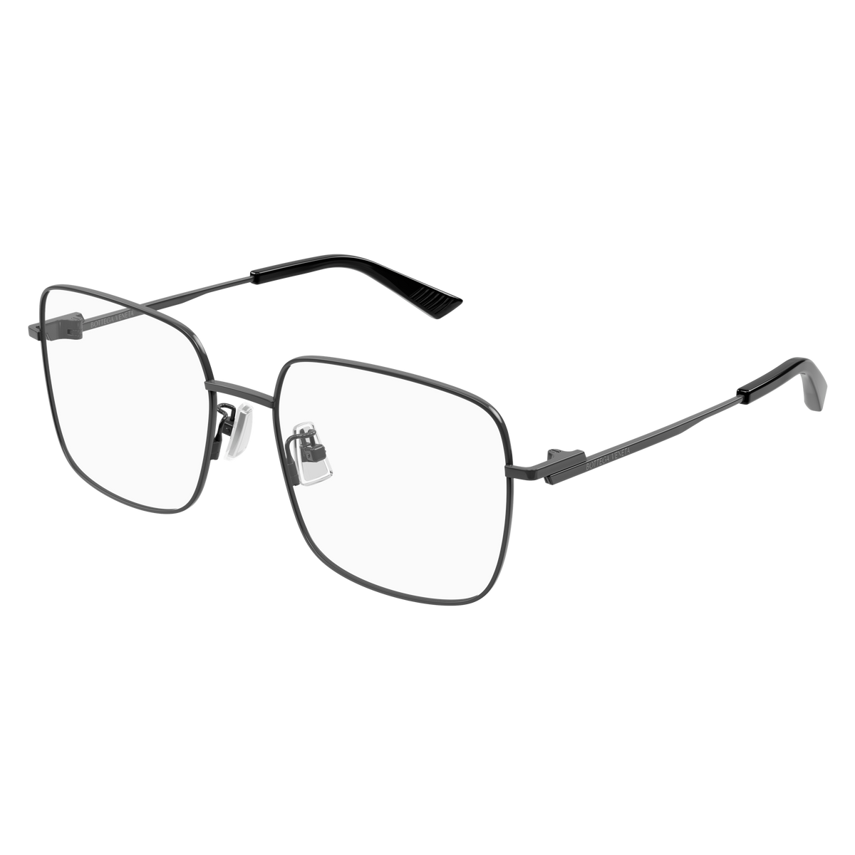 Bottega Veneta BV1519OJ Ruthénium 003 de trois-quarts - Les Lunettes de Pauline