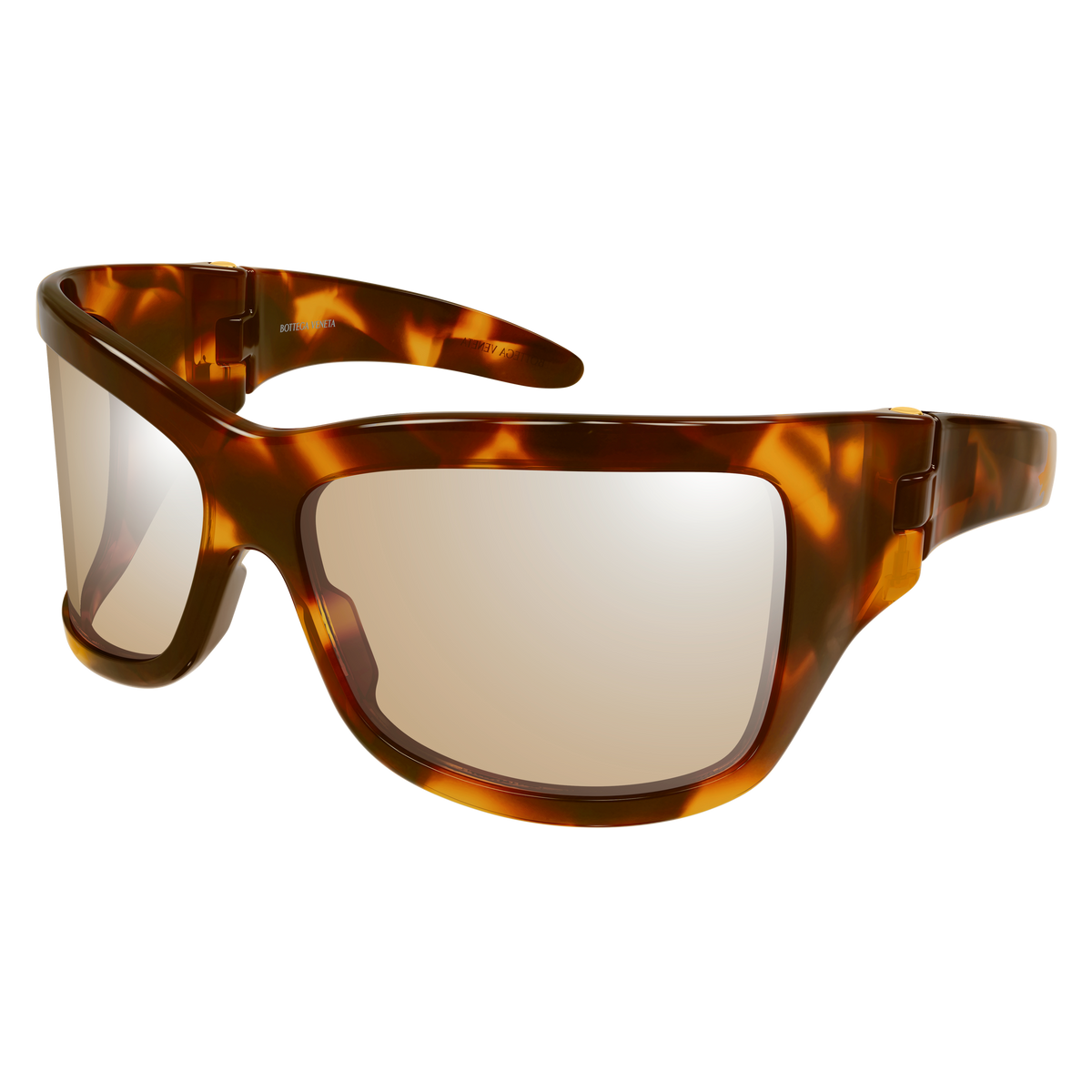 Bottega Veneta BV1528S Écaille Havane 001 de trois-quarts - Les Lunettes de Pauline