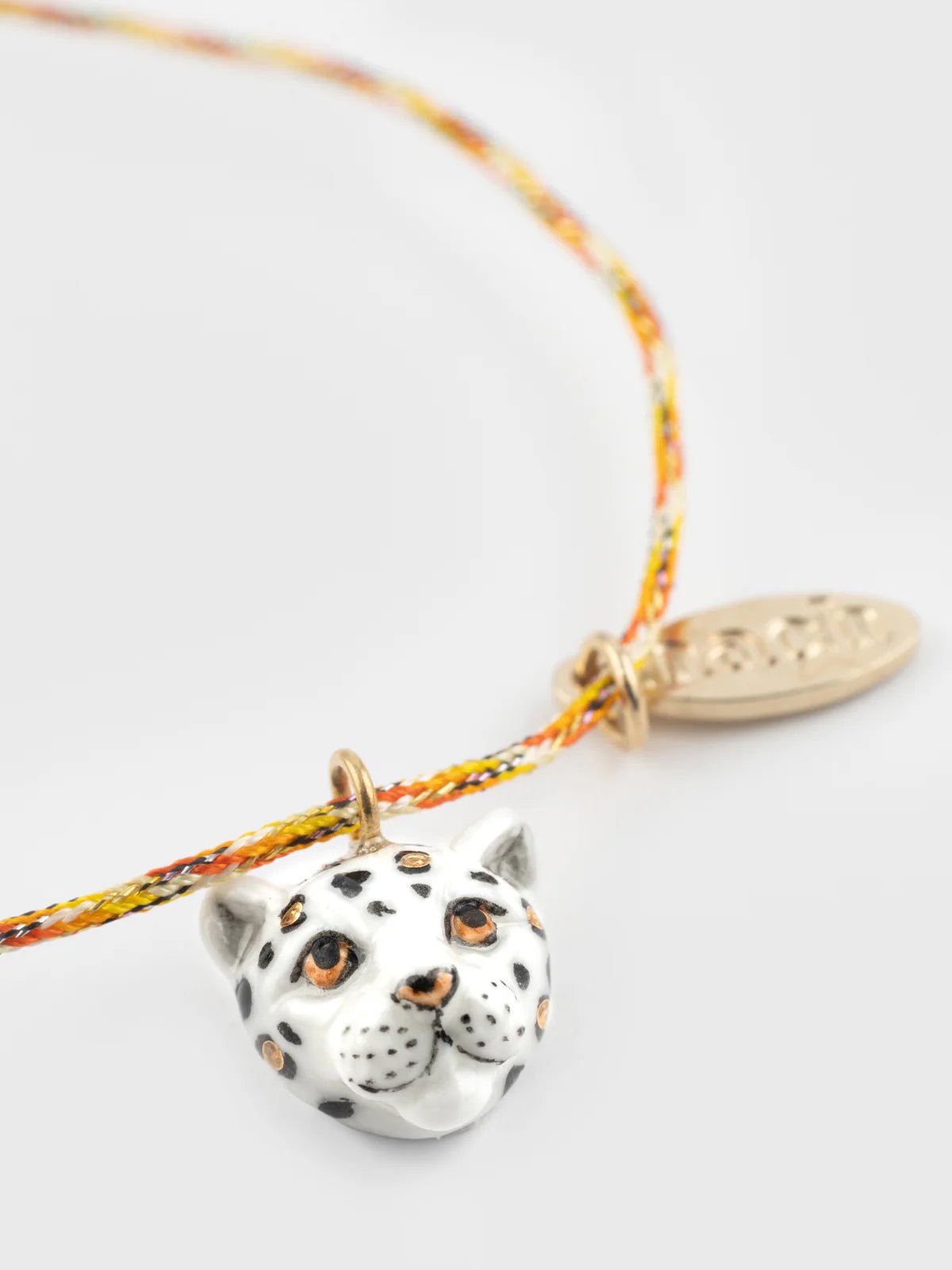 Bracelet cordon léopard blanc et doré - Nach - Les Lunettes de Pauline