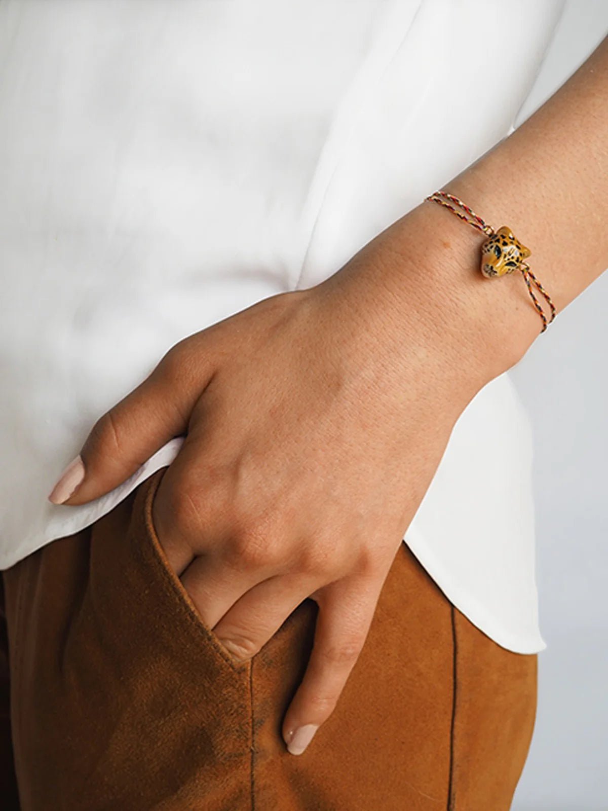 Bracelet cordon multicolore léopard - Nach - Les Lunettes de Pauline