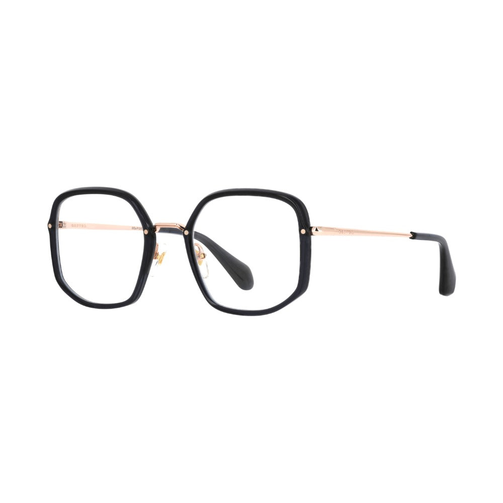 Carven CC1101 Cristal Bleu Encre et Or Rose ENOR de trois-quarts - Les Lunettes de Pauline