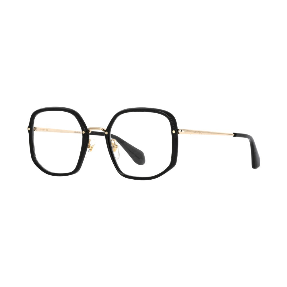 Carven CC1101 Noir et Doré NODO de trois-quarts - Les Lunettes de Pauline