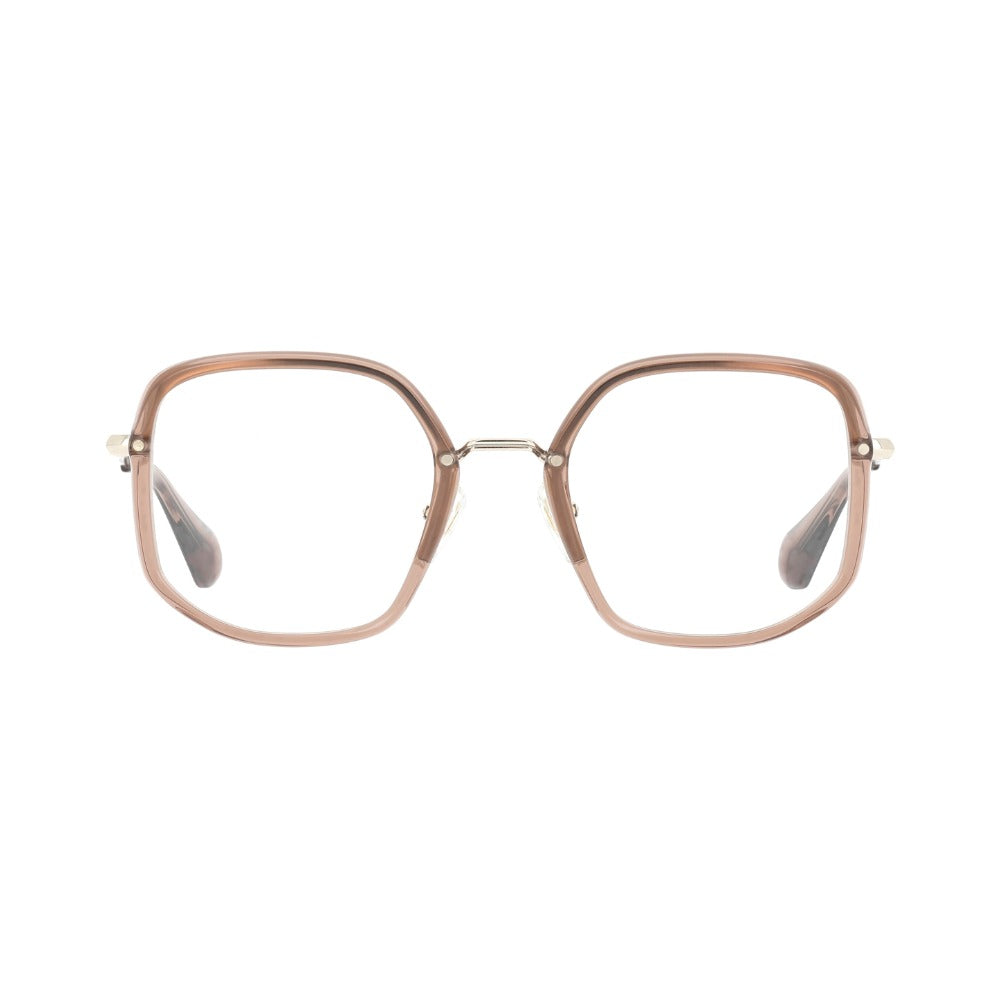 Carven CC1101 Beige et Doré Clair TADO de face - Les Lunettes de Pauline