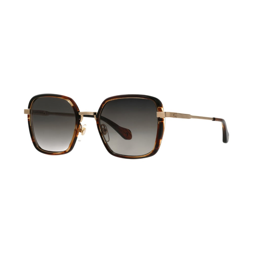 Carven CC4071S Écaille Jaune et Noire ECDO de trois-quarts - Les Lunettes de Pauline