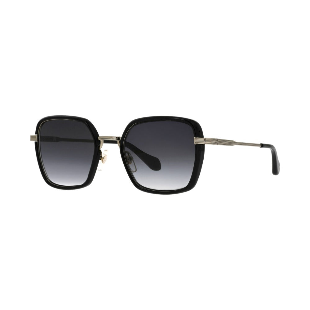 Carven CC4071S Noir Brillant et Or Blanc NOOB de trois-quarts - Les Lunettes de Pauline
