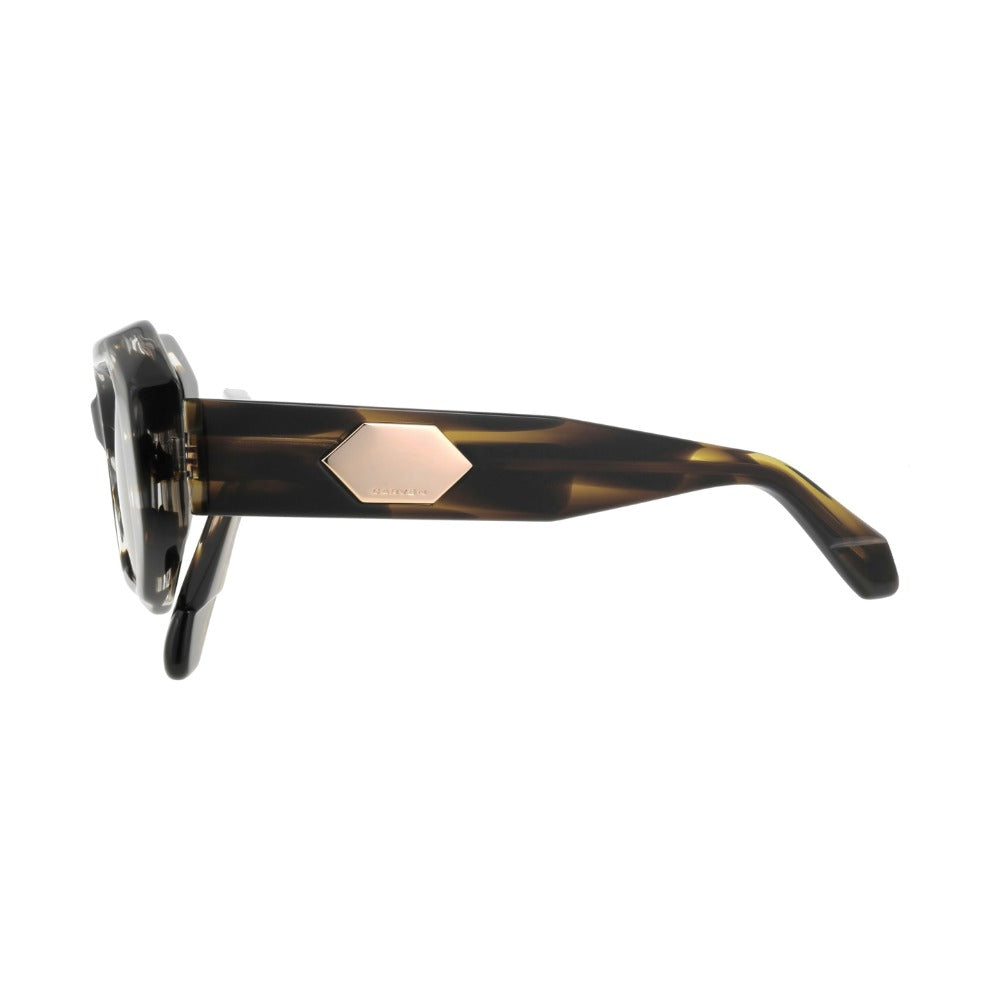 Carven CC4087S Écaille Cristal Vagues Brun E623 en détail des branches - Les Lunettes de Pauline