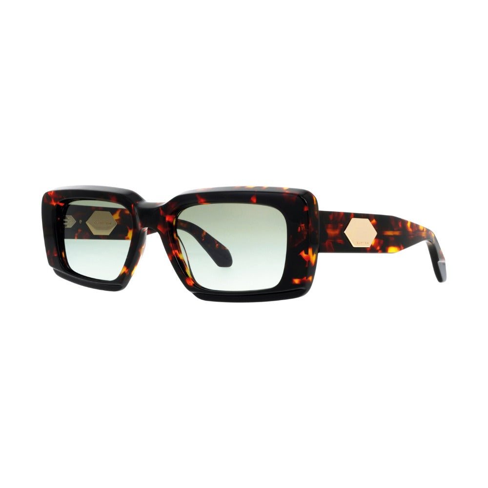 Carven CC4088S Écaille Foncée et Galuchat ECNO de trois-quarts - Les Lunettes de Pauline