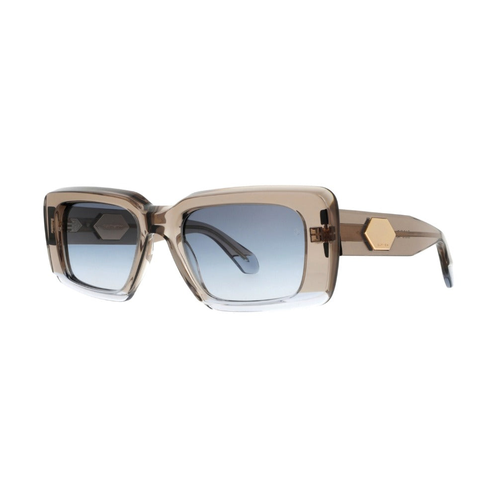 Carven CC4088S Cristal Taupe et Cristal Bleu TABL de trois-quarts - Les Lunettes de Pauline