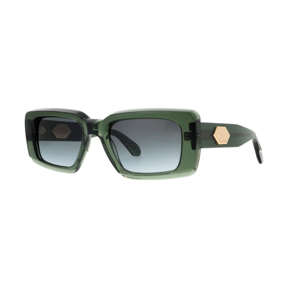 Carven CC4088S Cristal Vert Foncé VE69 de trois-quarts - Les Lunettes de Pauline