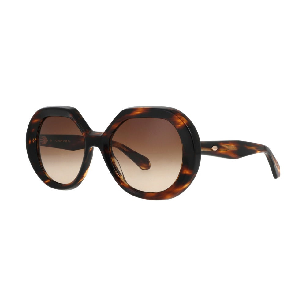Carven CC4090S Écaille Havane E161 de trois-quarts - Les Lunettes de Pauline