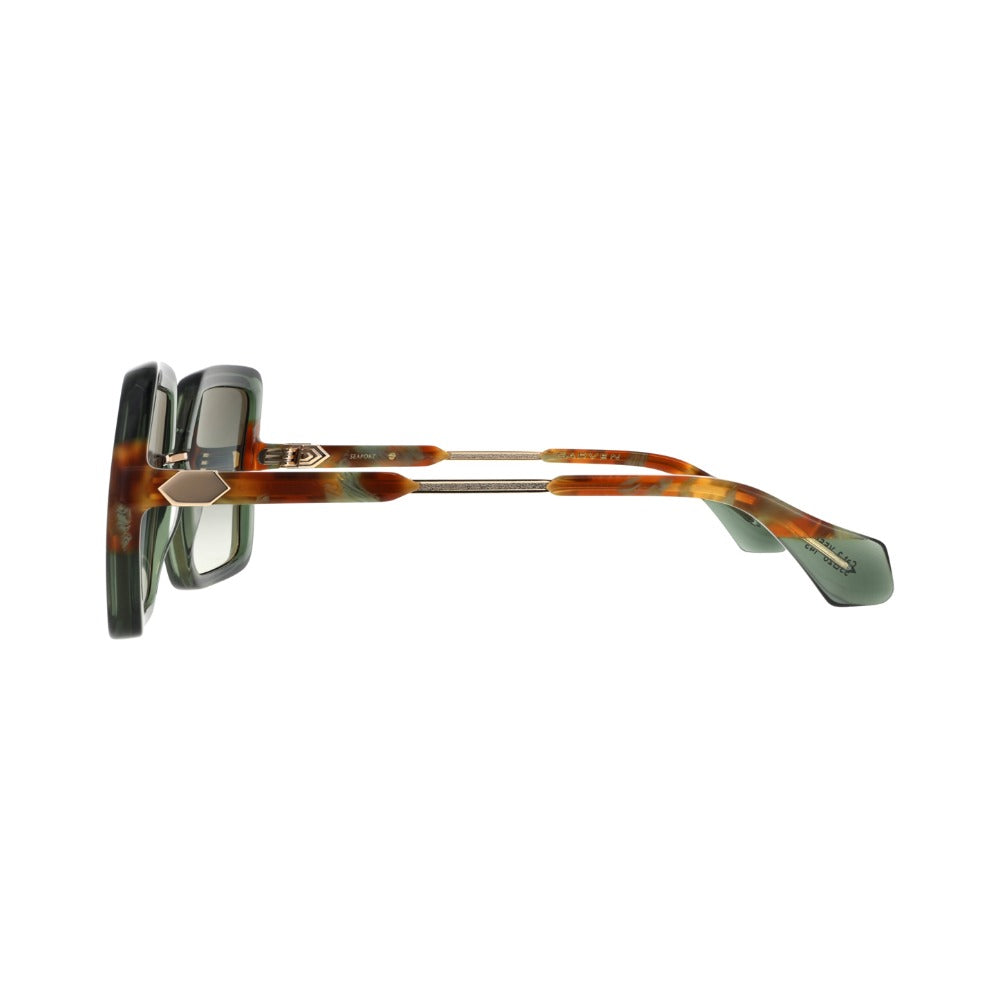 Carven CC4094S Vert et Écaille Nacrée VEEC en détail des branches - Les Lunettes de Pauline