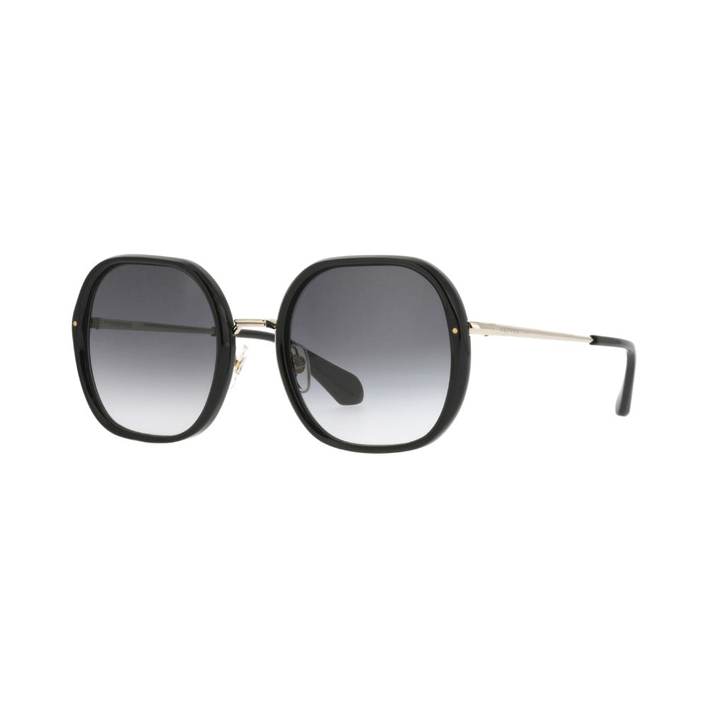 Carven CC4103S Noir Brillant et Or Blanc NOOB de trois-quarts - Les Lunettes de Pauline