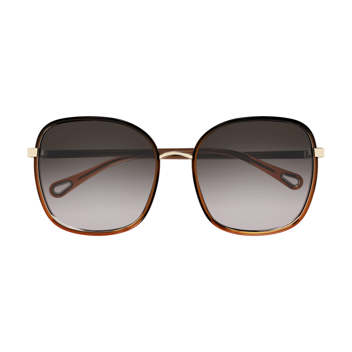Chloé CH0031S Noir et Caramel 005 de face - Les Lunettes de Pauline
