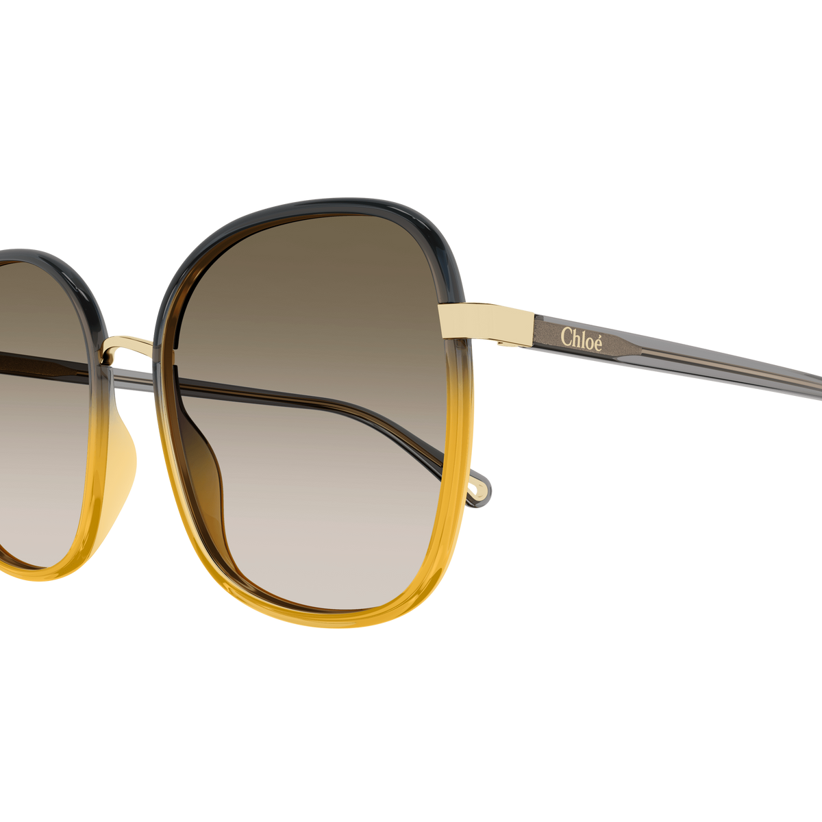 Chloé CH0031S Noir et Doré 010 en détail des branches - Les Lunettes de Pauline