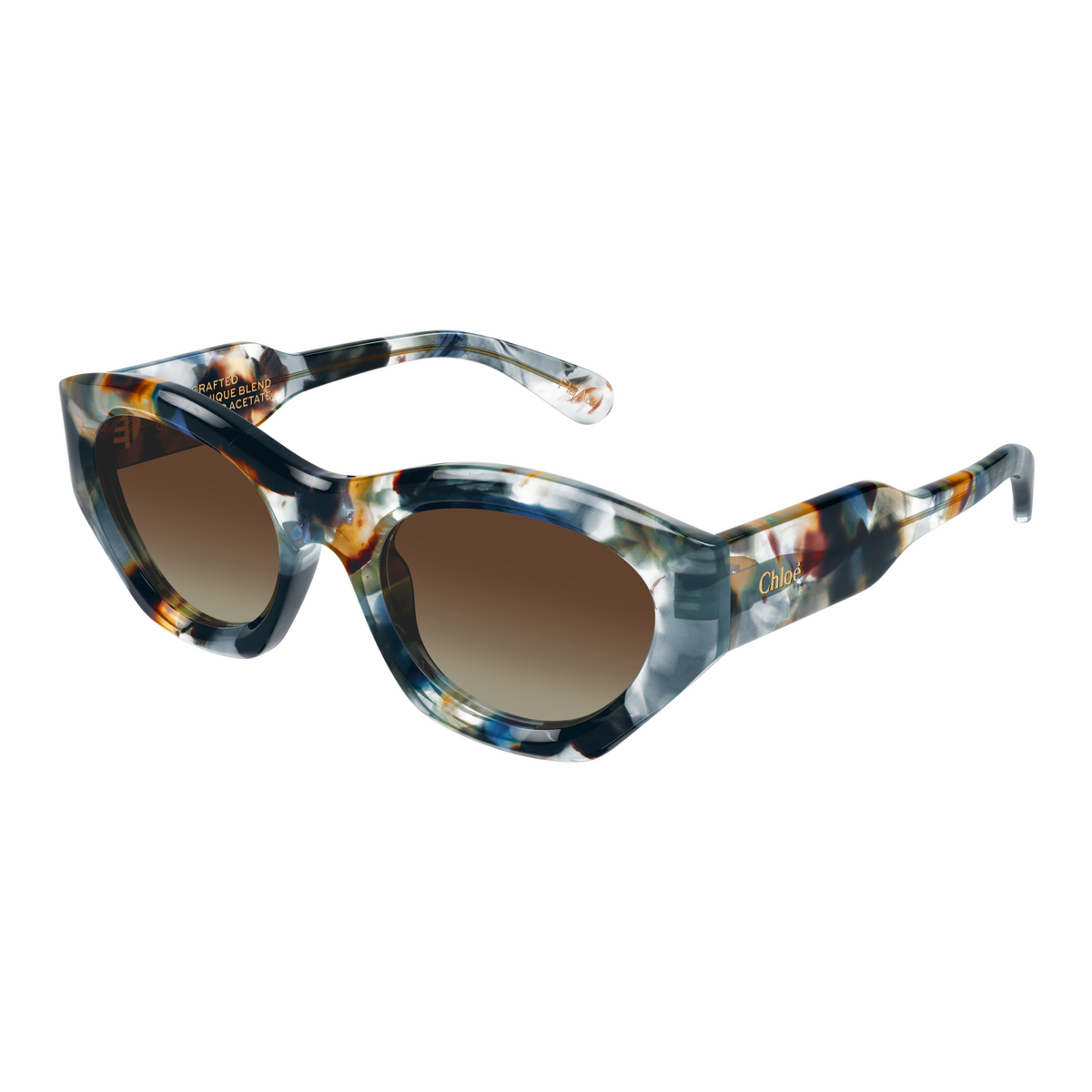 Chloé CH0220S Gris 017 de trois-quarts - Les Lunettes de Pauline