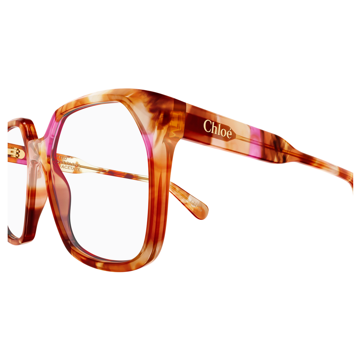 Chloé CH0263O Écaille Blonde 010, détail des branches - Les Lunettes de Pauline