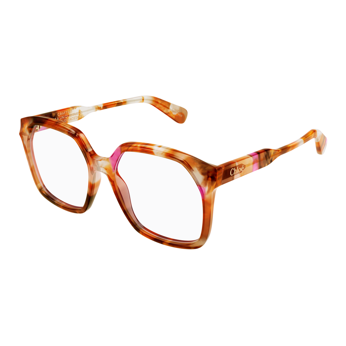 Chloé CH0263O Écaille Blonde 010 de trois-quarts - Les Lunettes de Pauline
