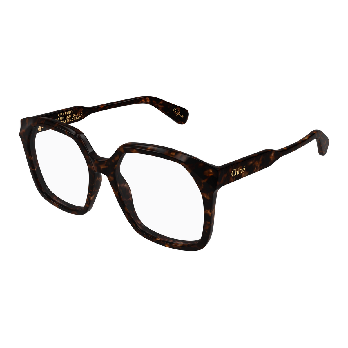 Chloé CH0263O Écaille Havane 009 de trois-quarts - Les Lunettes de Pauline