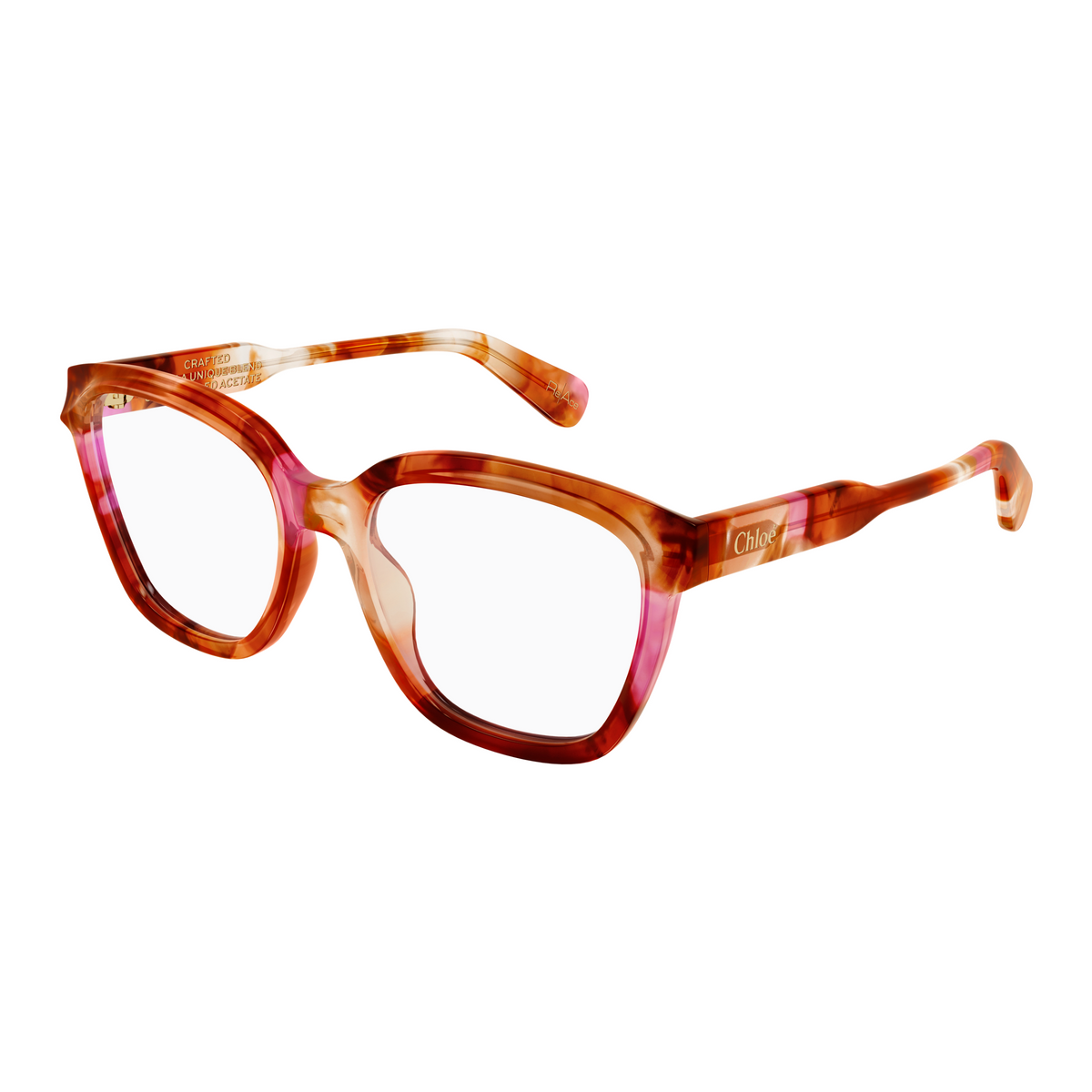 Chloé CH0265O Écaille Havane 008 de trois-quarts - Les Lunettes de Pauline