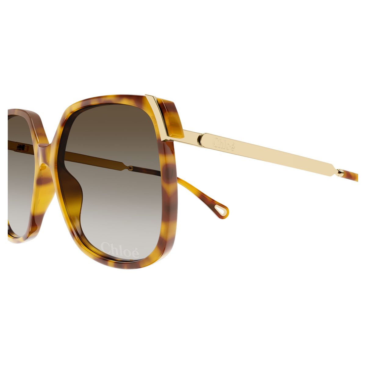 Chloé CH0286S Écaille Havane 010, détail des branches - Les Lunettes de Pauline