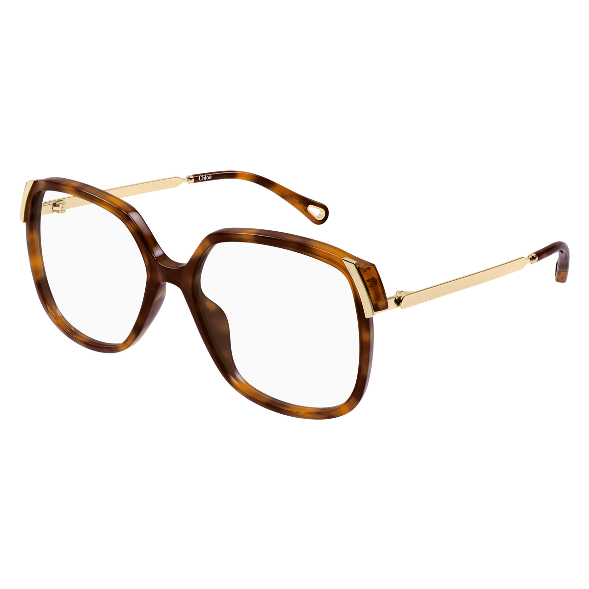 Chloé CH0287O Écaille Havane 007 de trois-quarts - Les Lunettes de Pauline