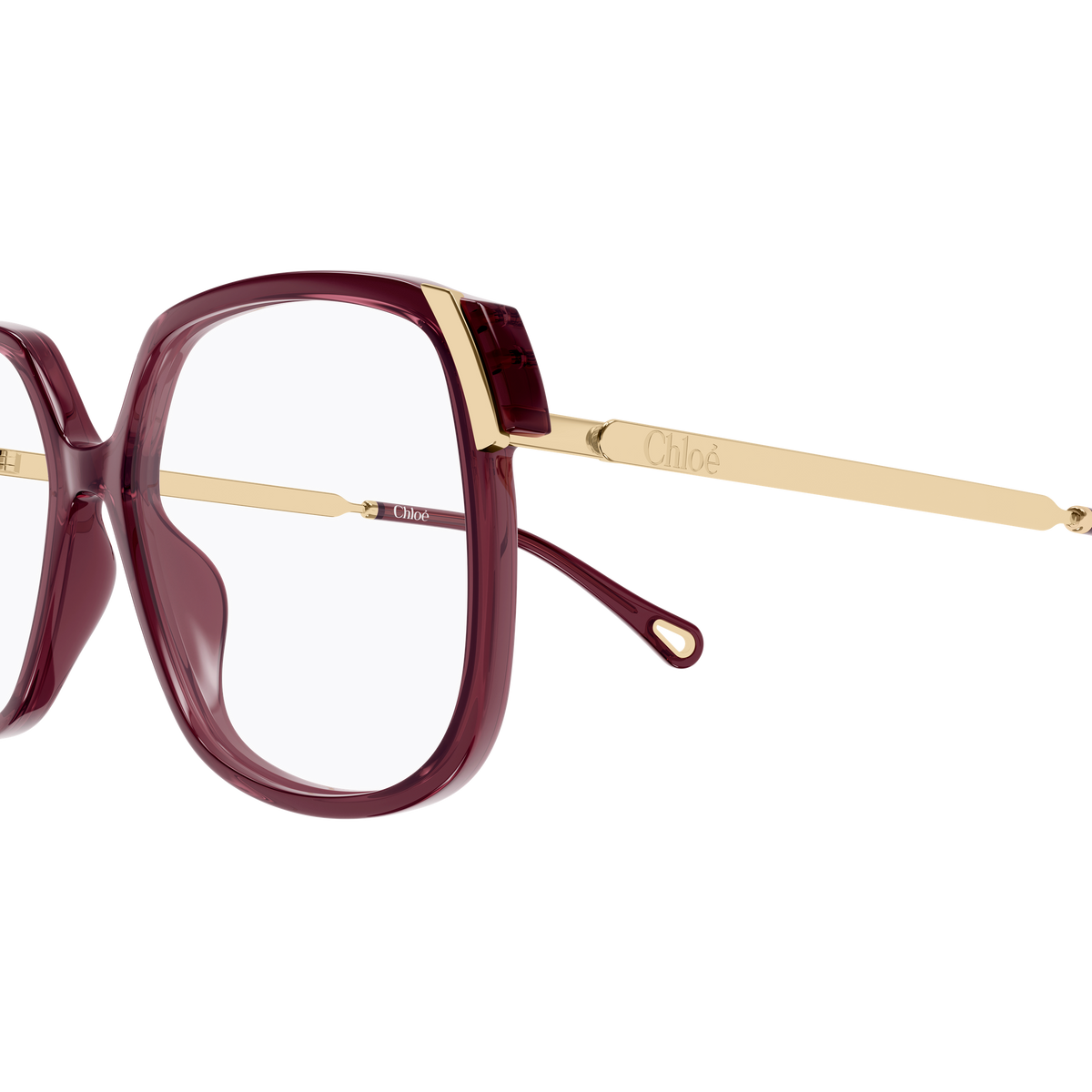 Chloé CH0287O Bordeaux 011 en détail des branches - Les Lunettes de Pauline
