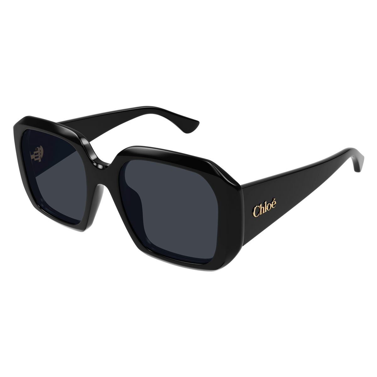 Chloé CH0300S Noir 001 de trois-quarts - Les Lunettes de Pauline