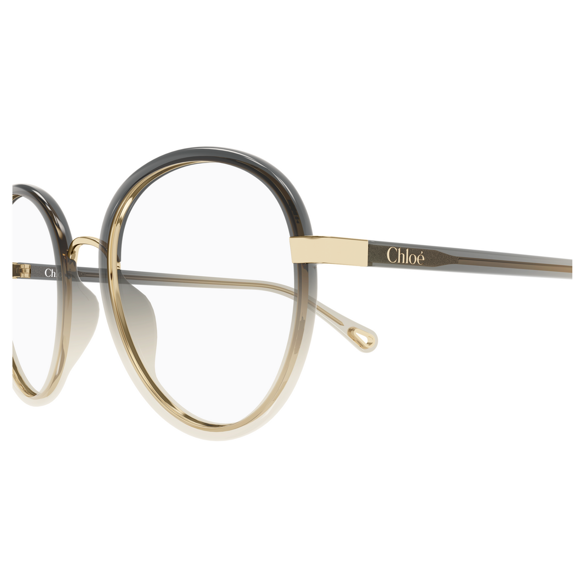 Chloé CH0308O Gris 005, détail des branches - Les Lunettes de Pauline
