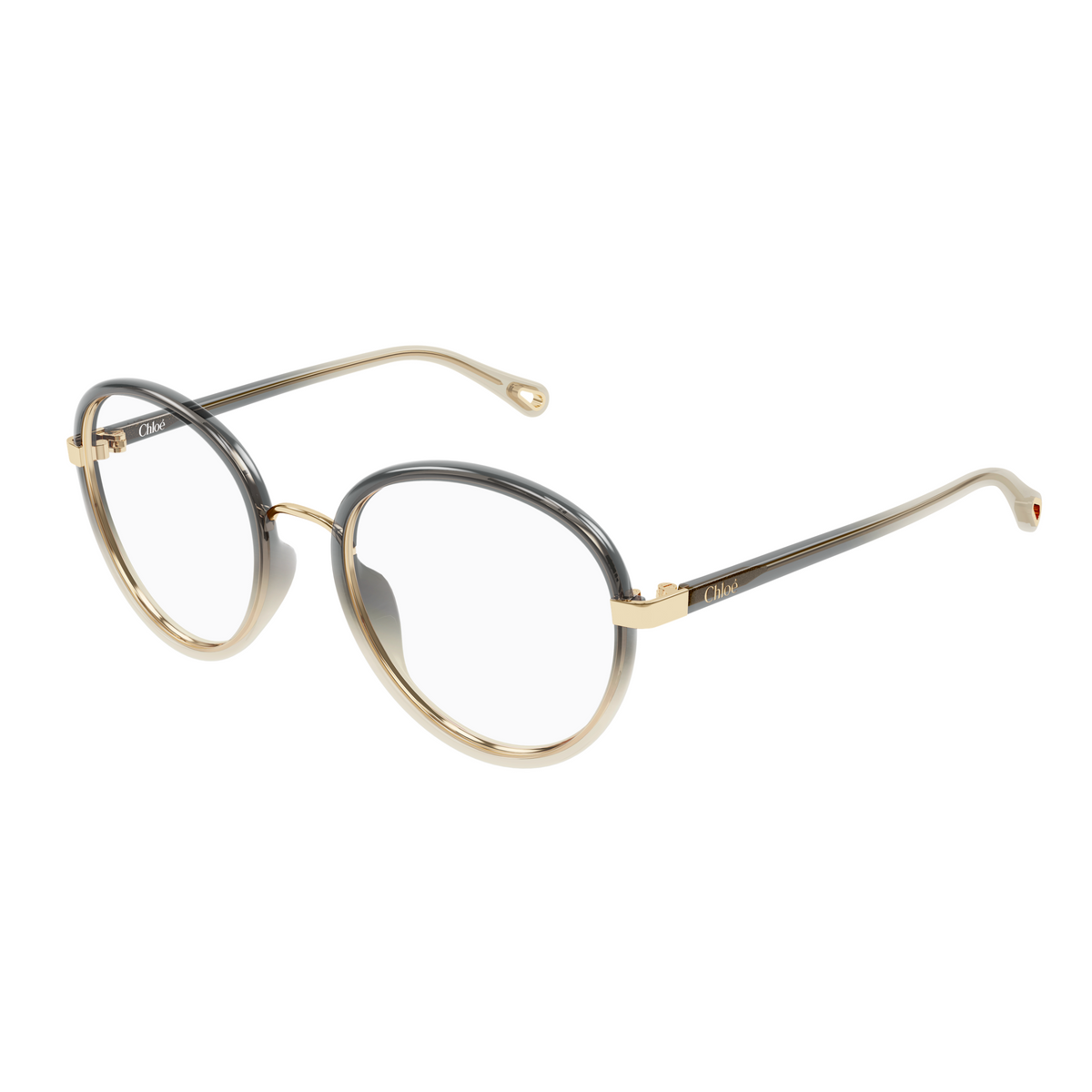 Chloé CH0308O Gris 005 de trois-quarts - Les Lunettes de Pauline