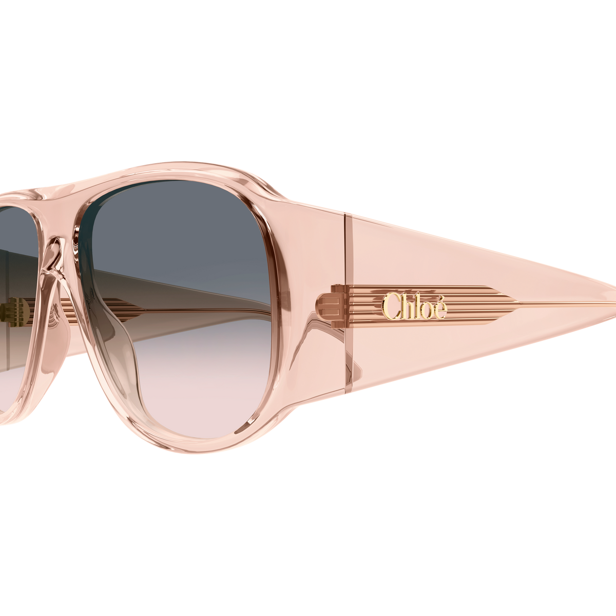 Chloé CH0347S Rose Transparent 006 en détail des branches - Les Lunettes de Pauline