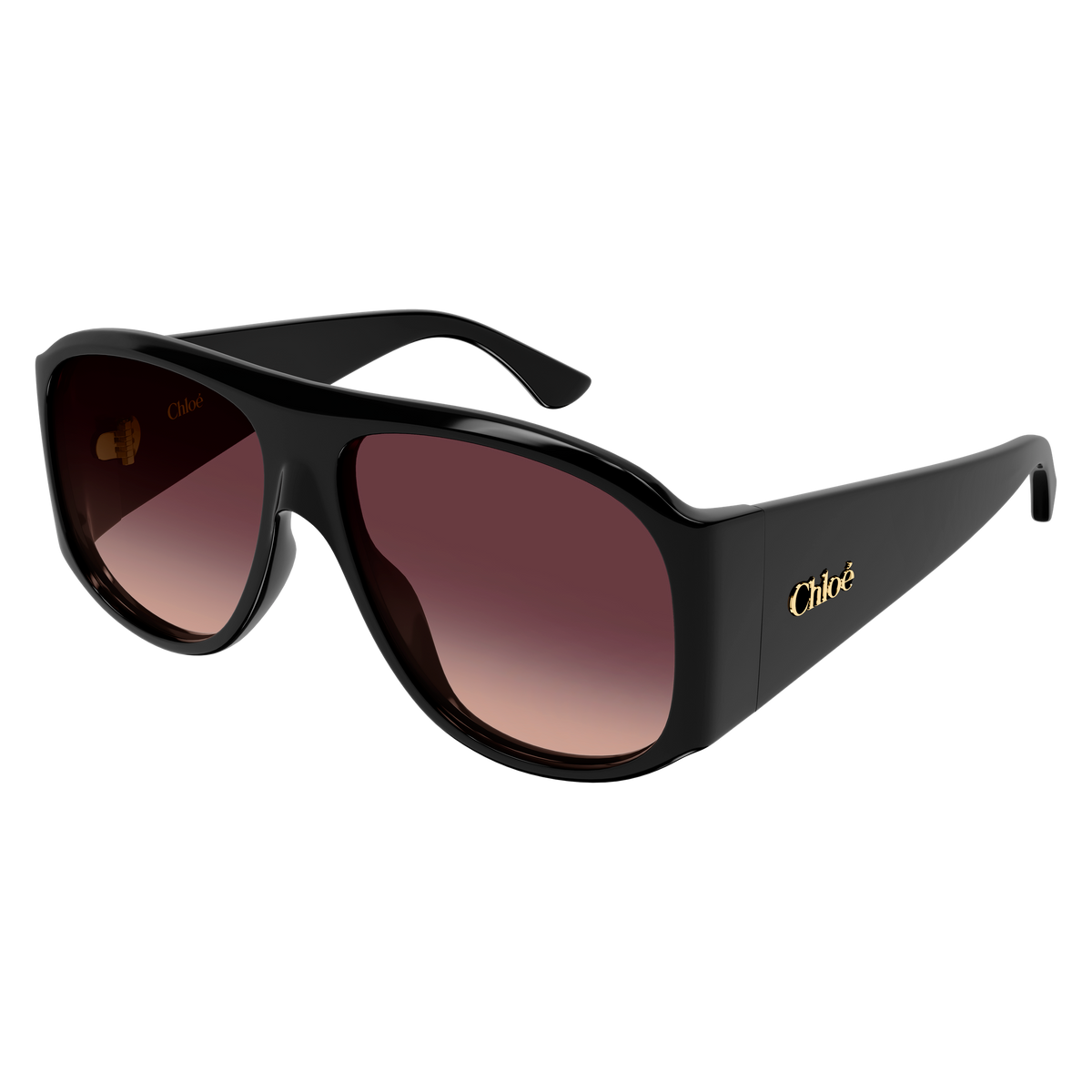 Chloé CH0347S Noir 007 de trois-quarts - Les Lunettes de Pauline