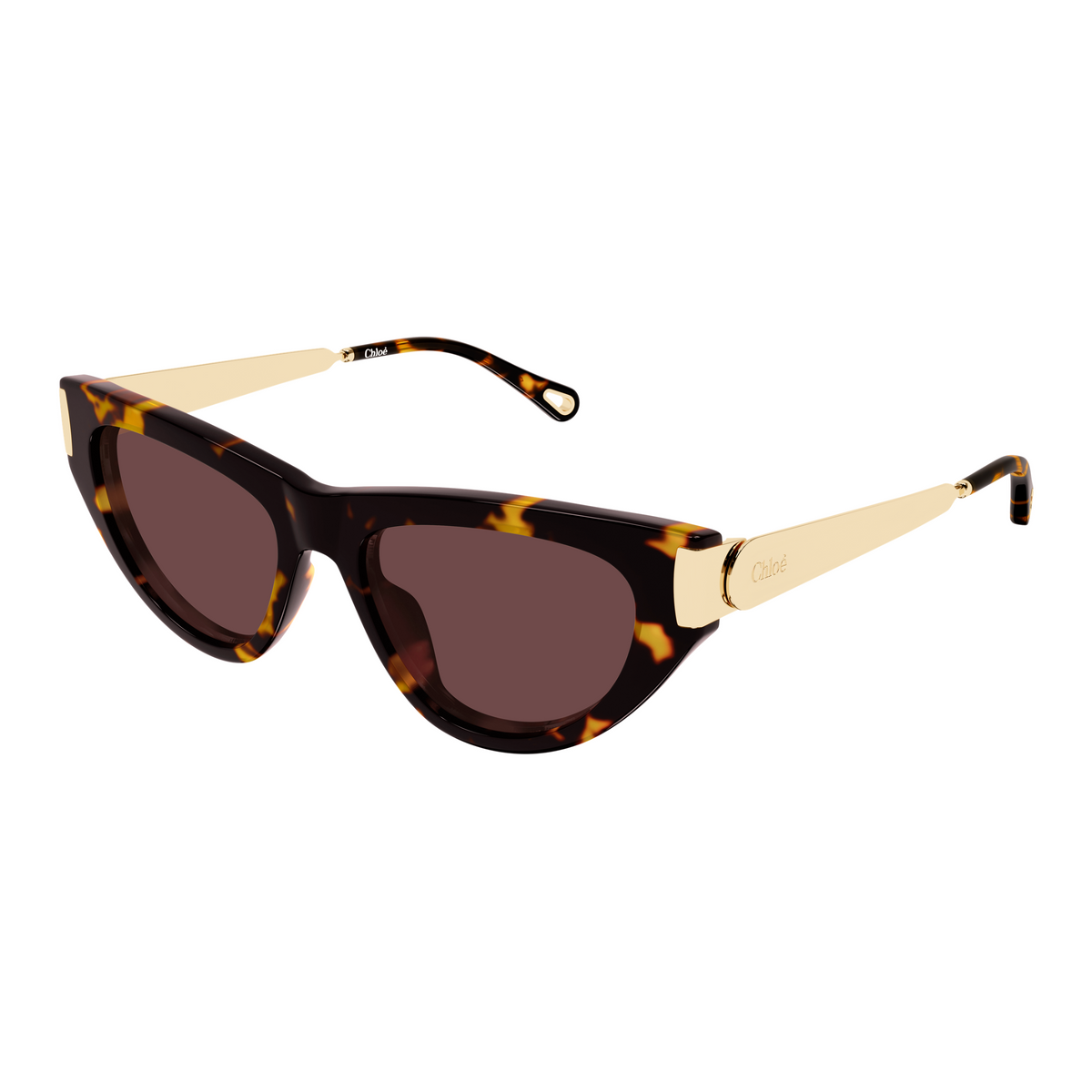 Chloé CH0350S Écaille Havane 003 de trois-quarts - Les Lunettes de Pauline