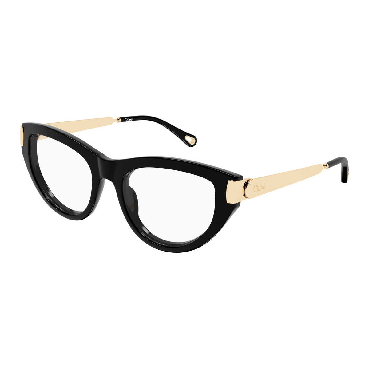 Chloé CH0352O Noir 001 de trois-quarts - Les Lunettes de Pauline
