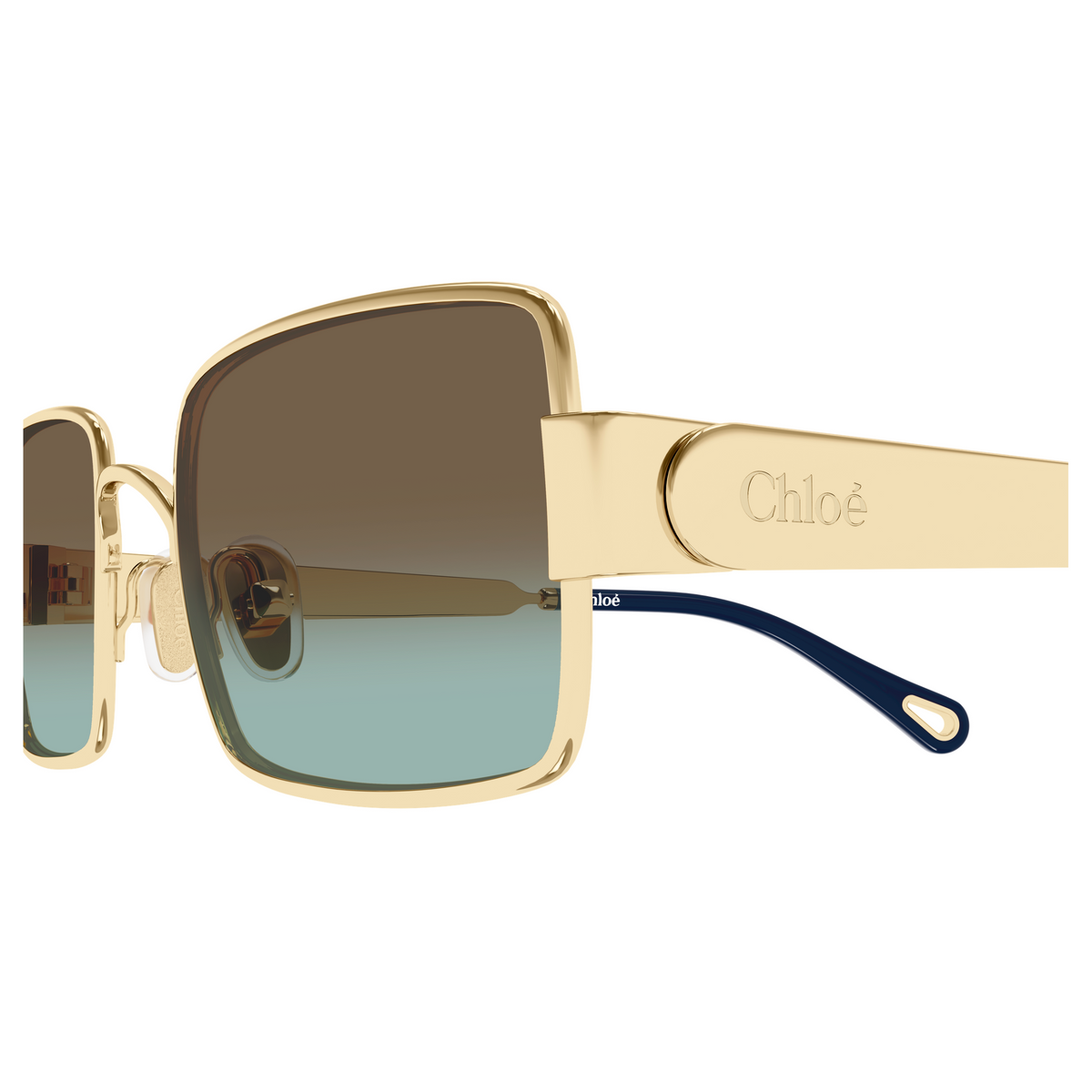 Chloé CH0354S Or Kaki 003, détail des branches - Les Lunettes de Pauline