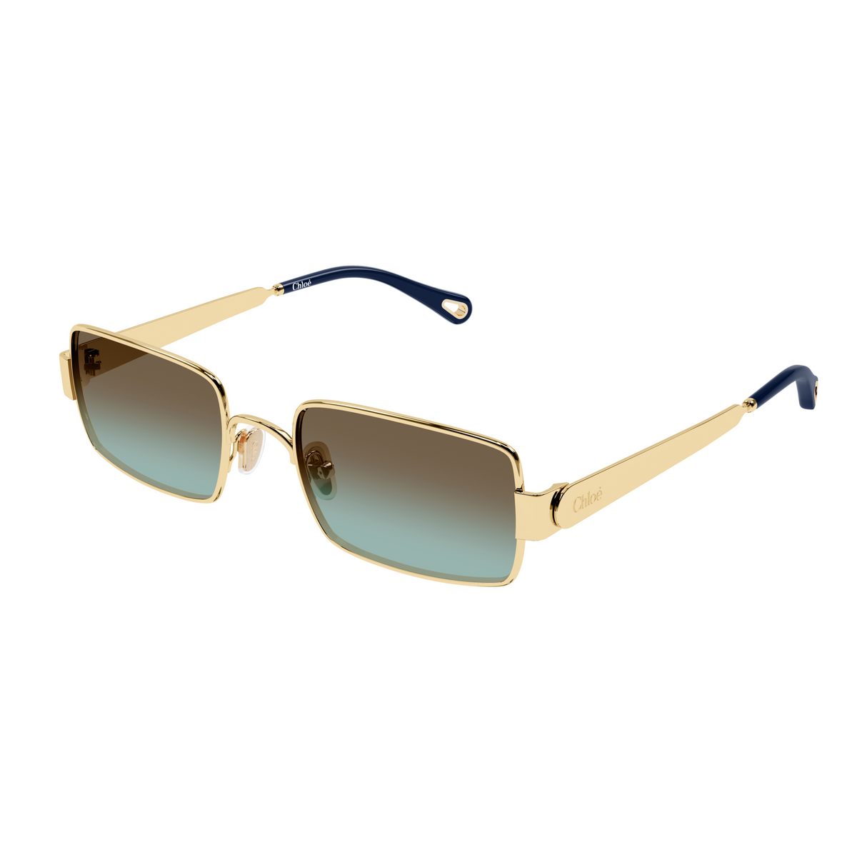 Chloé CH0354S Or Kaki 003 de trois-quarts - Les Lunettes de Pauline