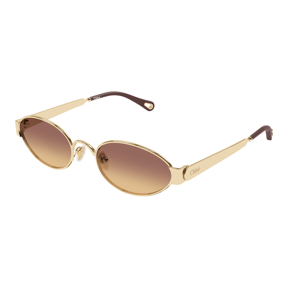 Chloé CH0355S Or Brun 002 de trois-quarts - Les Lunettes de Pauline