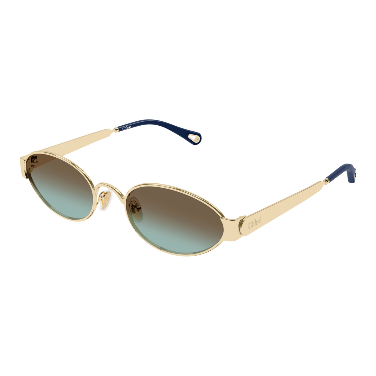 Chloé CH0355S Or Kaki 003 de trois-quarts - Les Lunettes de Pauline