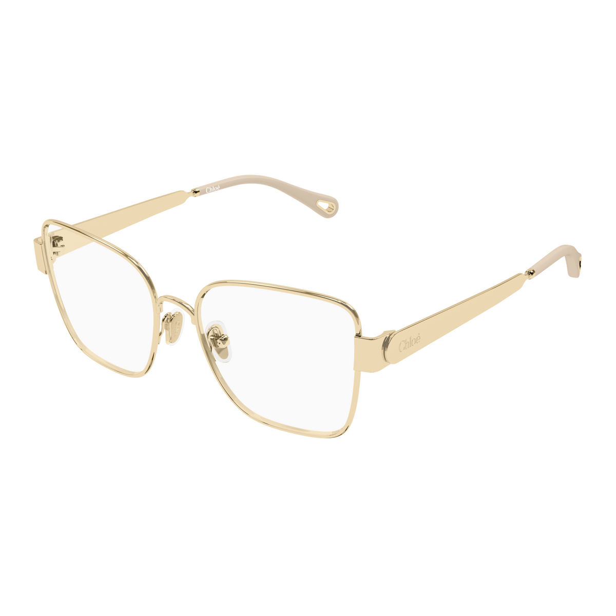 Chloé CH0356O Or Ivoire 001 de trois-quarts - Les Lunettes de Pauline