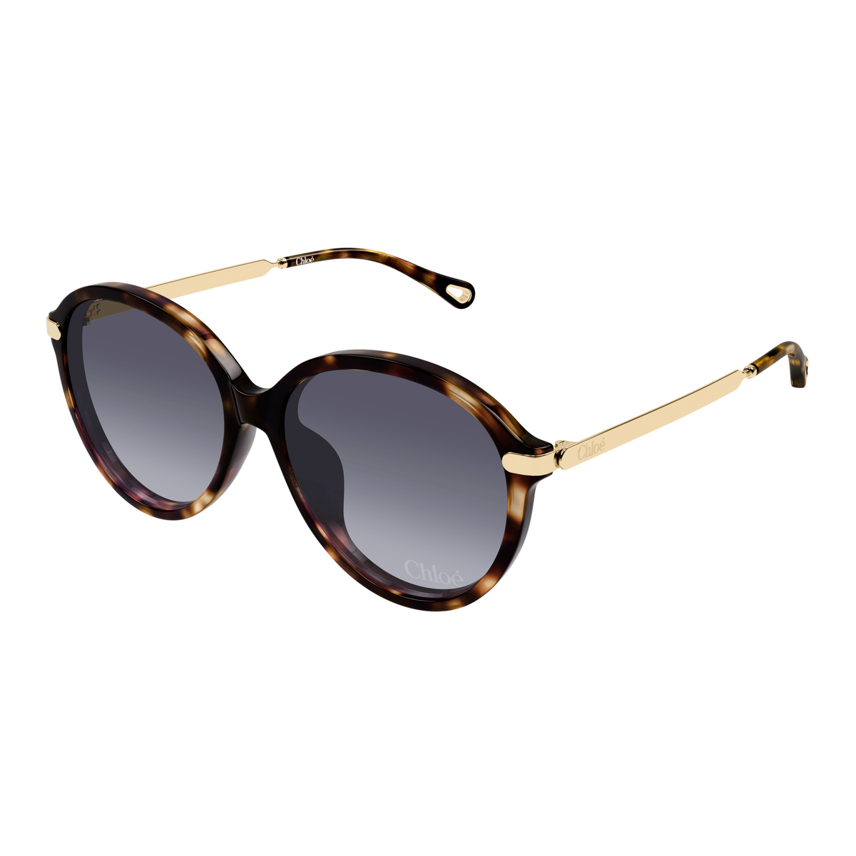 Chloé CH0358SK Écaille Violet 002 de trois-quarts - Les Lunettes de Pauline