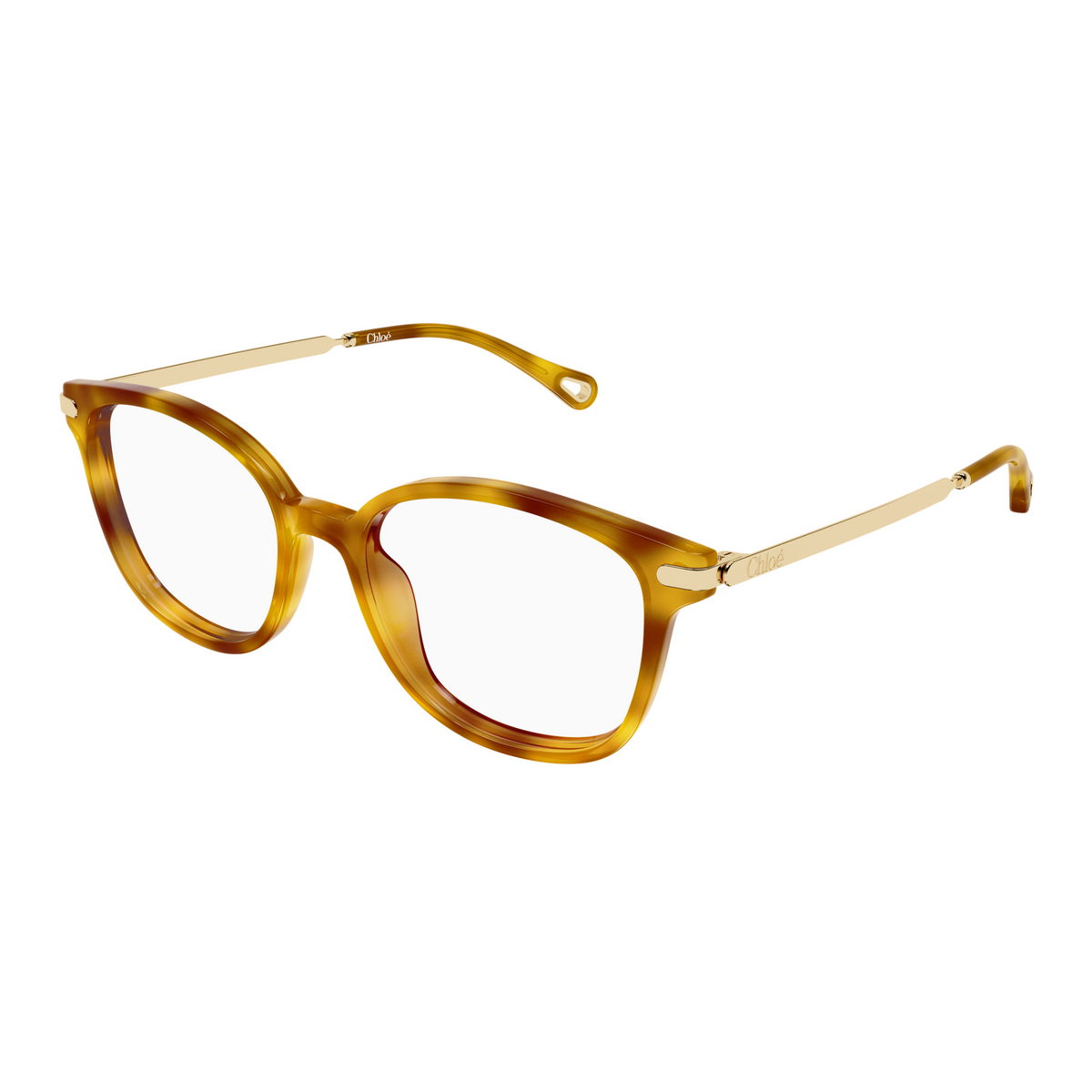 Chloé CH0359O Écaille Havane 002 de trois-quarts - Les Lunettes de Pauline