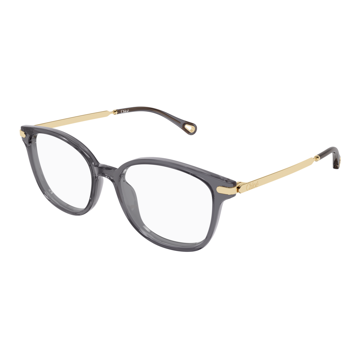 Chloé CH0359O Gris 001 de trois-quarts - Les Lunettes de Pauline