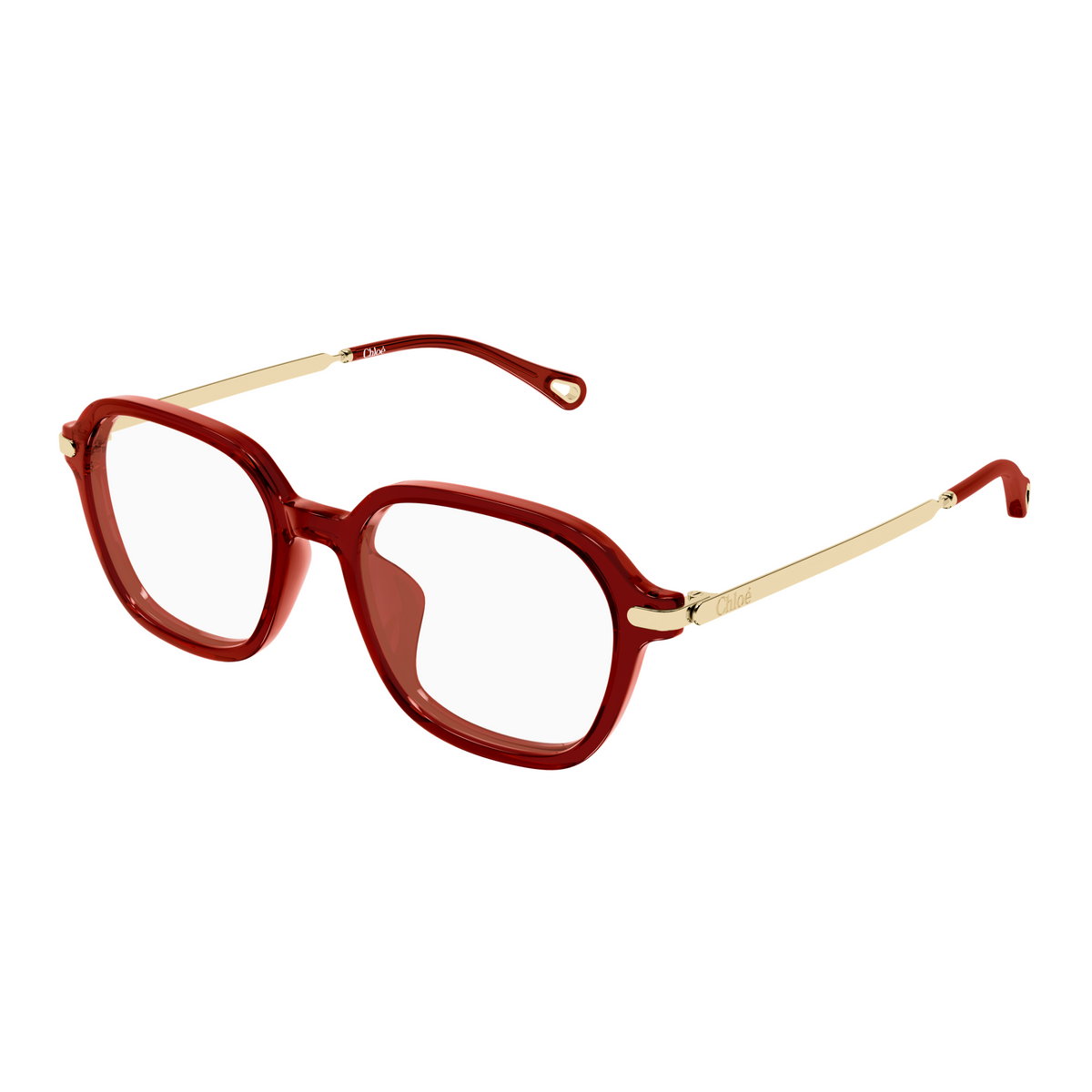 Chloé CH0361OA Bordeaux 004 de trois-quarts - Les Lunettes de Pauline